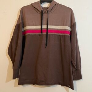 Torrid Size 2 Colorblock Hooded Pullover Sweatshirt | Equivalent To 2X | Brown